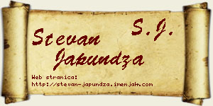 Stevan Japundža vizit kartica